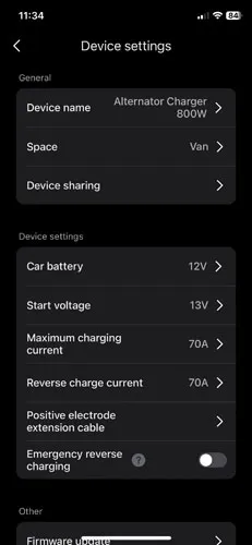Screenshot of EcoFlow app